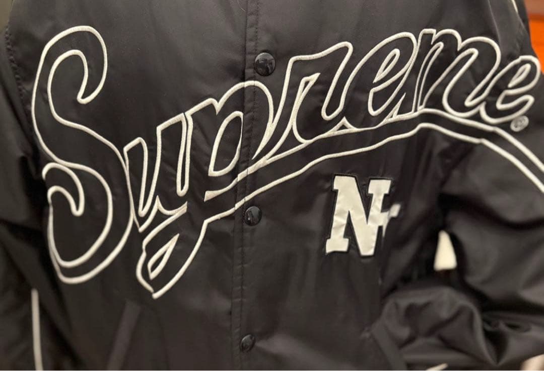 Supreme CONTRAST SCRIPT スタジャン ジャケット