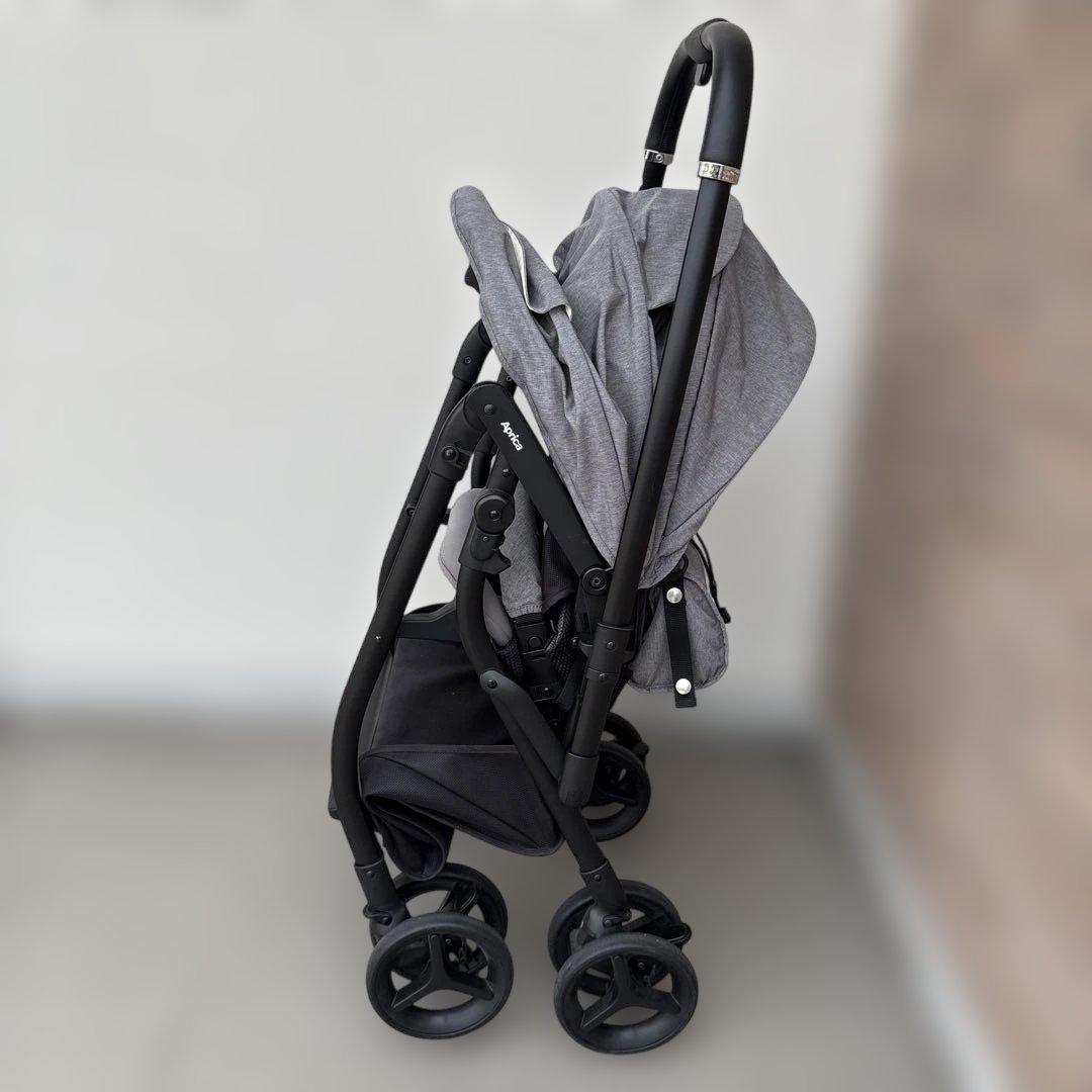 おまけつき！美品！Aprica 両対面式 ベビーカー グレー ルンルン