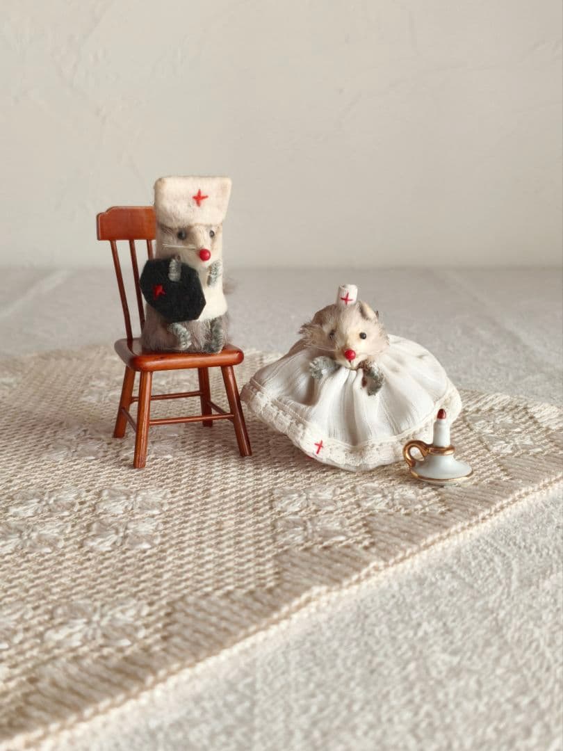* vintage figure ✙ * 赤十字の ネズミさん SET