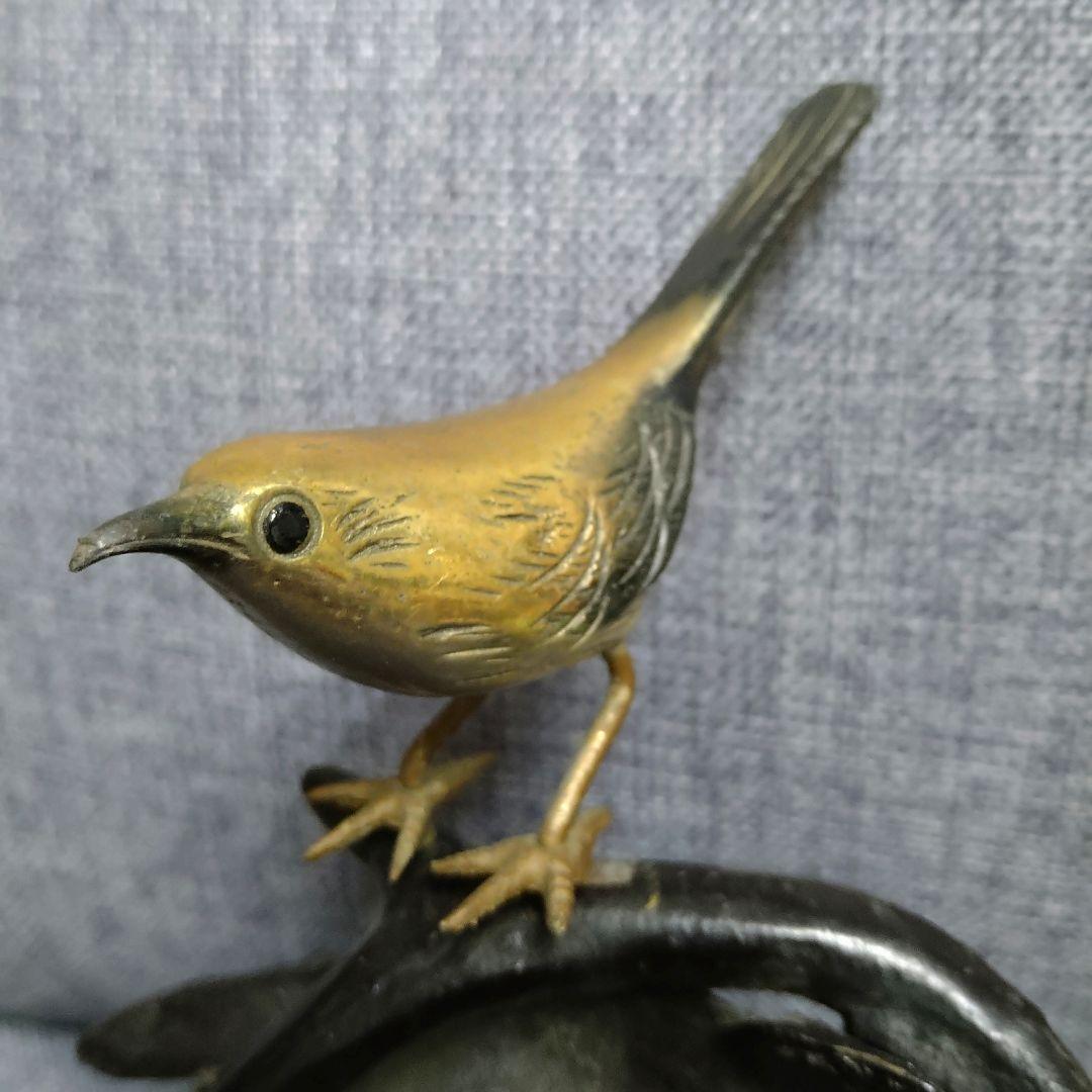 超激レア！！銅？真鍮製 鳥と枝の彫刻！春・夏・秋・冬セットです(⌒▽⌒)