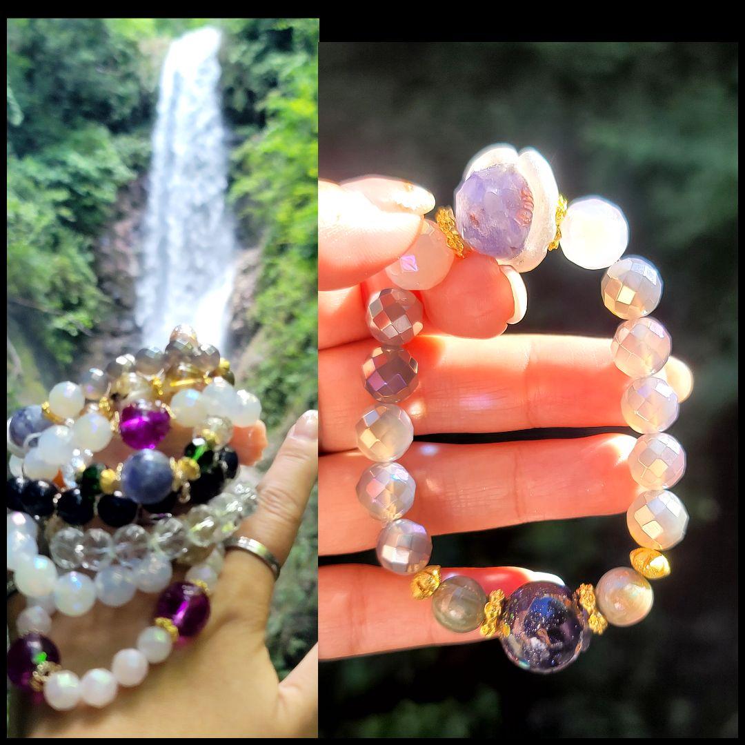 大巡礼★とにかく幸せ！幸運！白蛇２つ玉オルゴナイト