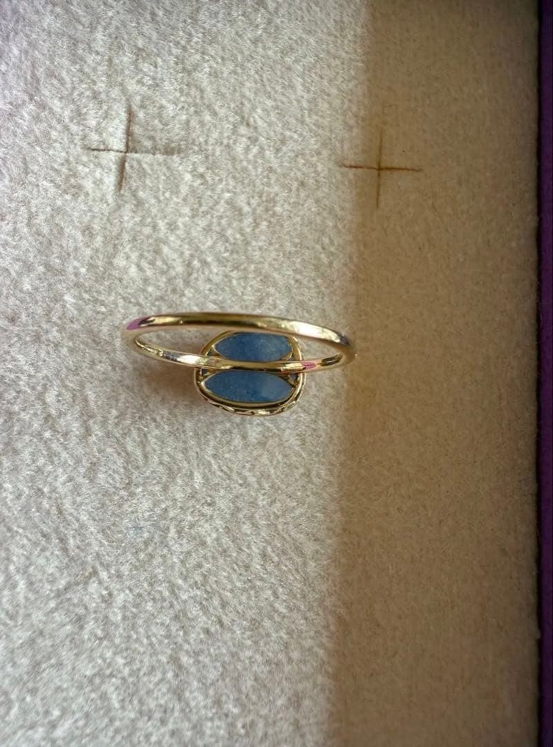 agate アガット　サファイア　トリプレット リング