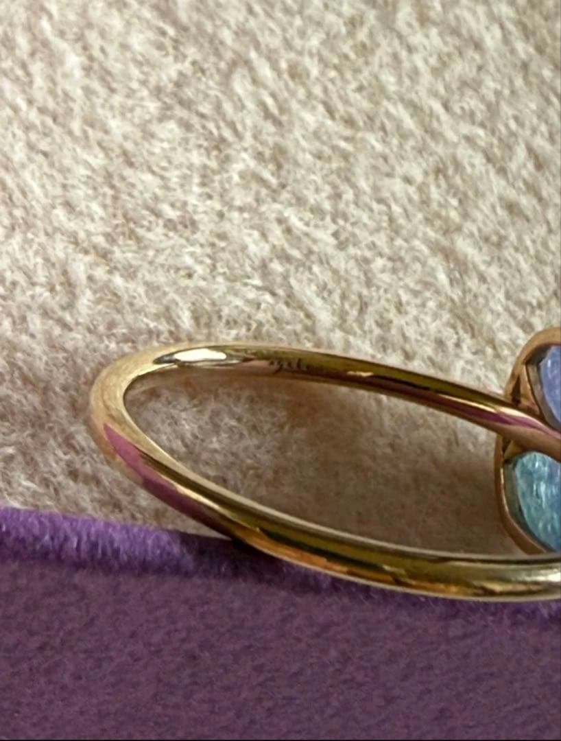 agate アガット　サファイア　トリプレット リング