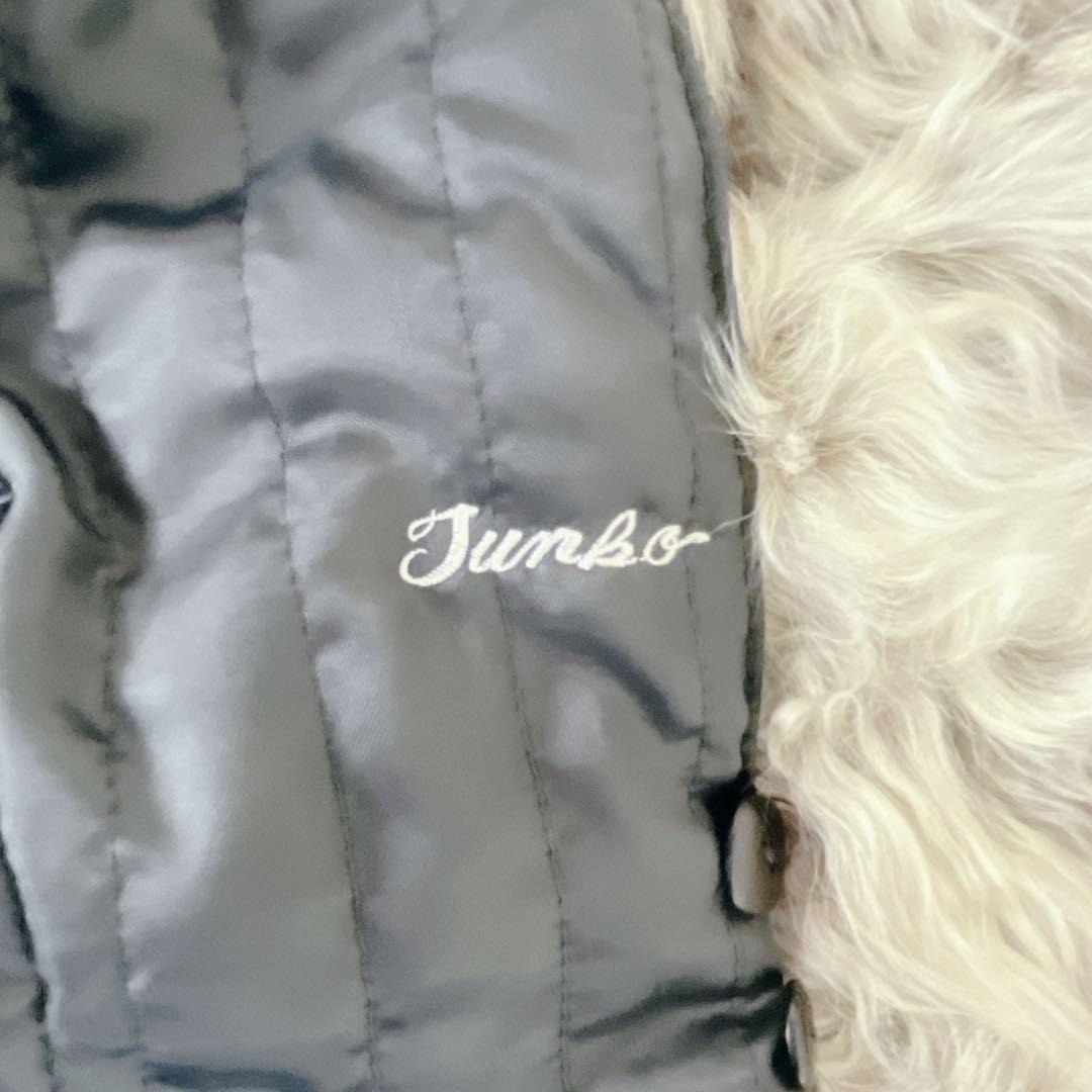 牛革 レザー アンゴラファーベルト付き ロング コート Aライン