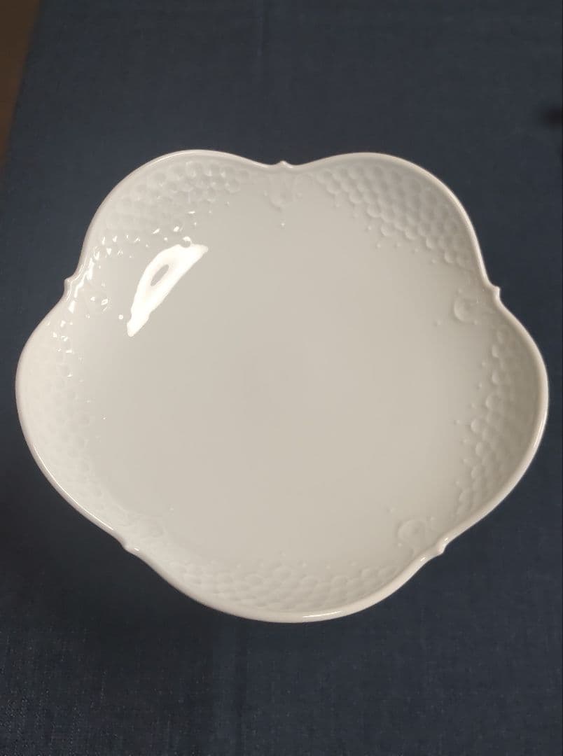 マイセン☆白磁コンポート☆ホワイトレリーフ