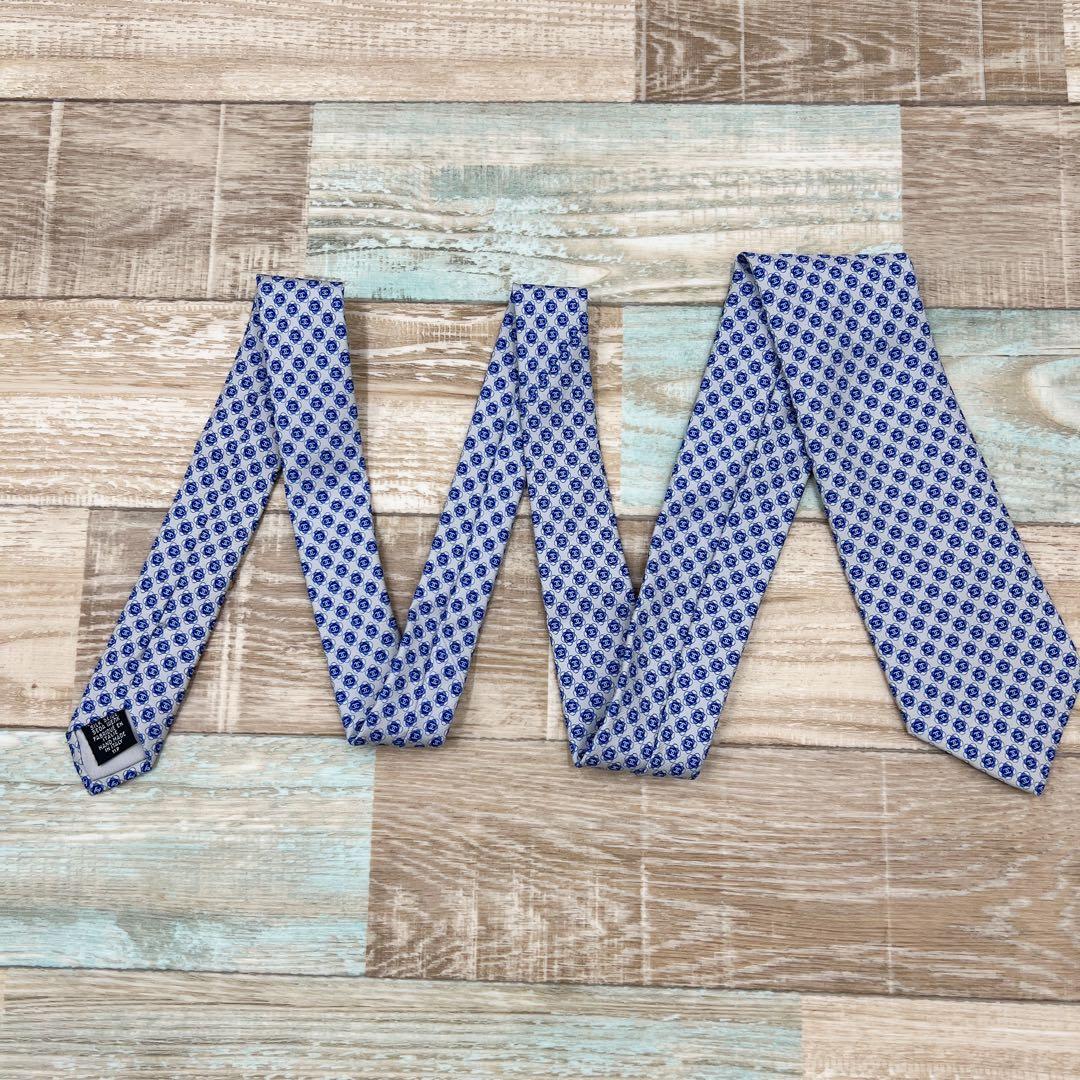 【未使用級】シャネル　ネクタイ　ココマーク　ブルー系　高級シルク