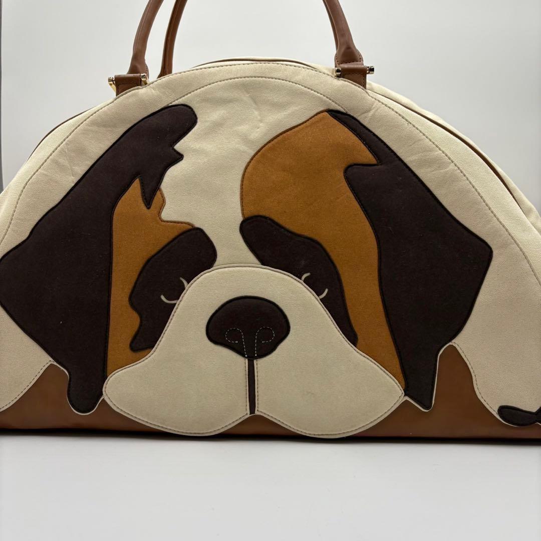 超希少✨キタムラ　セントバーナード　ボストンバッグ　2way トラベル　ポーチ付