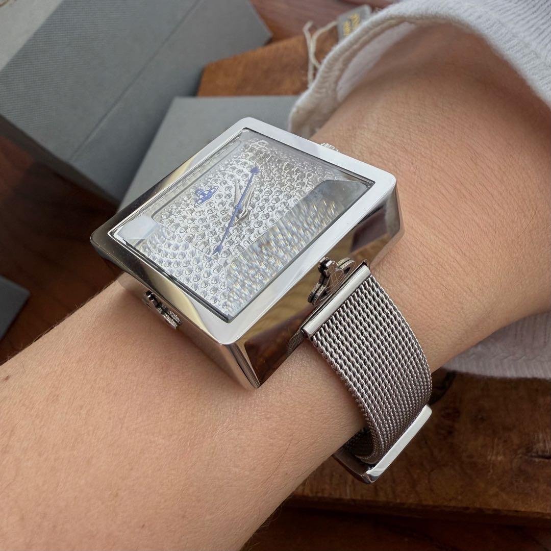 お箱付VivienneWestwood オーブ/クリスタルキューブウォッチ