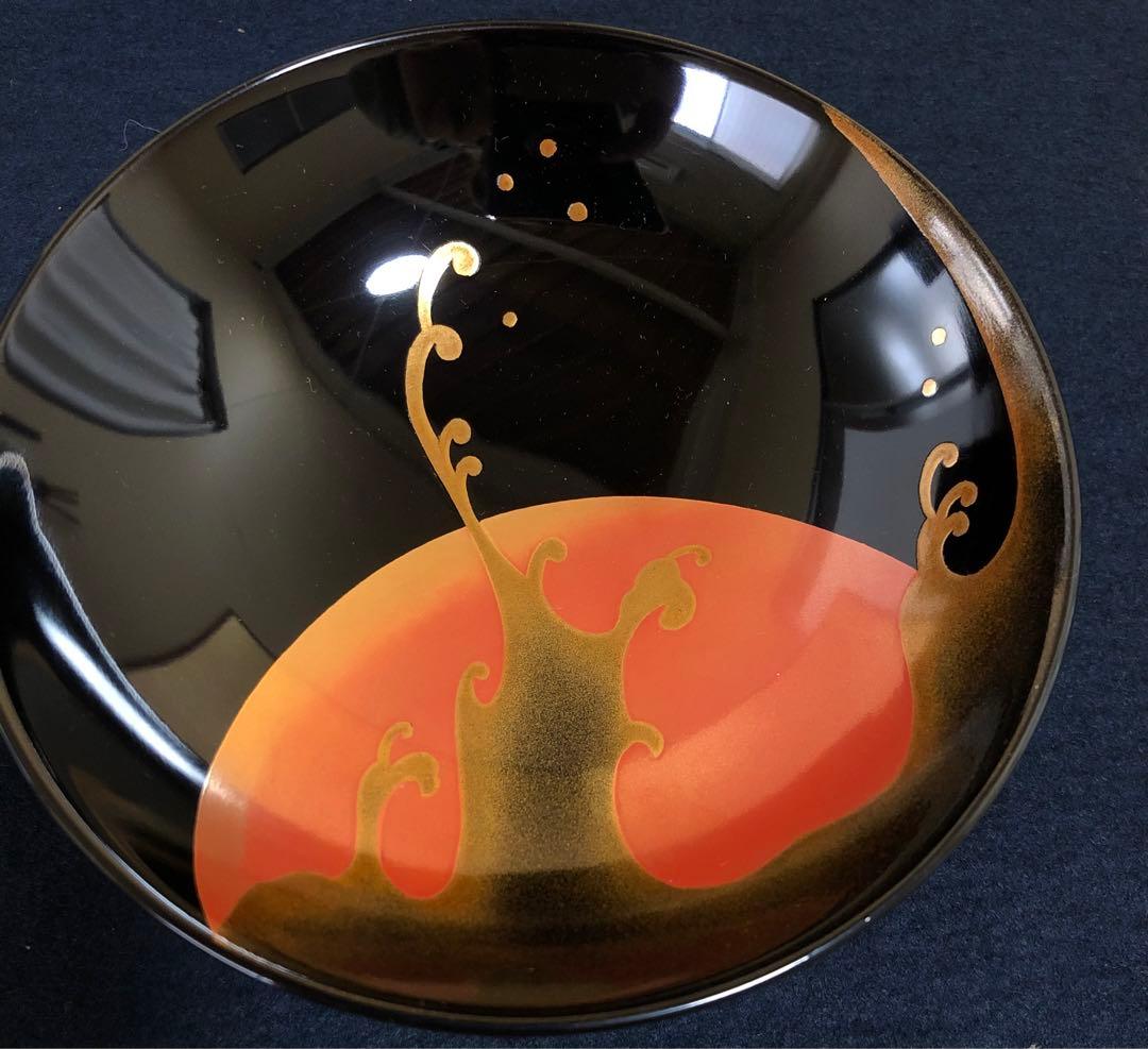 《レ》輪島塗 日の出松蒔絵 吸物椀5客 光峯作 哲舟作 共箱　251104う3