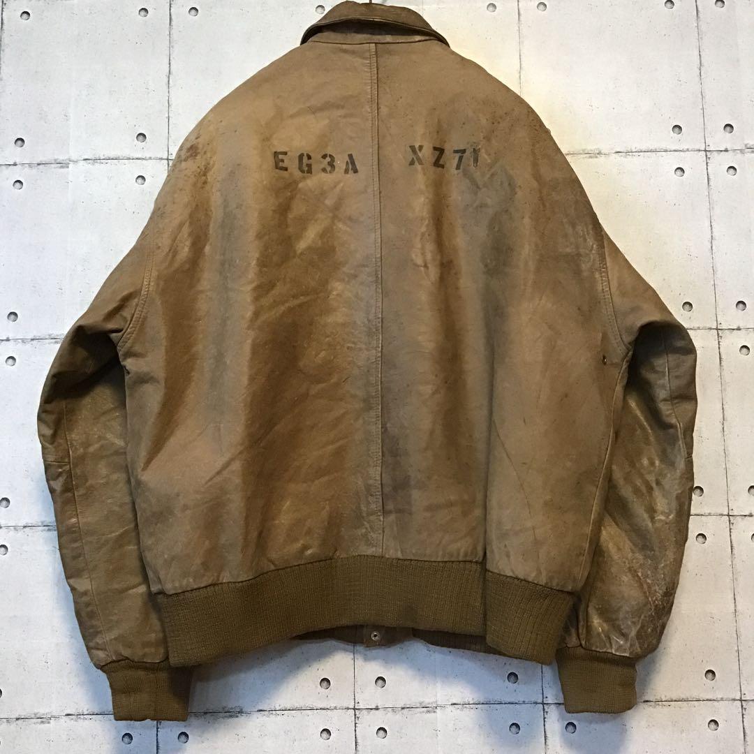 ＜1点物＞　８０ｓ　ヴィンテージ　A-2　XL　フライトジャケット　ステンシル