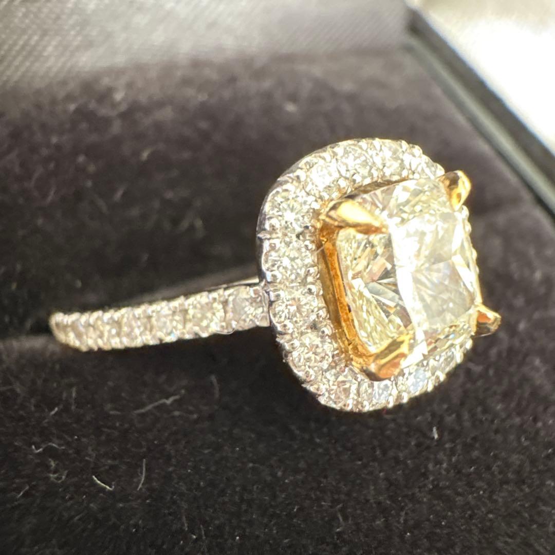 最終お値下げ⭐︎1ct up⭐︎天然ダイヤリング Pt900 k18