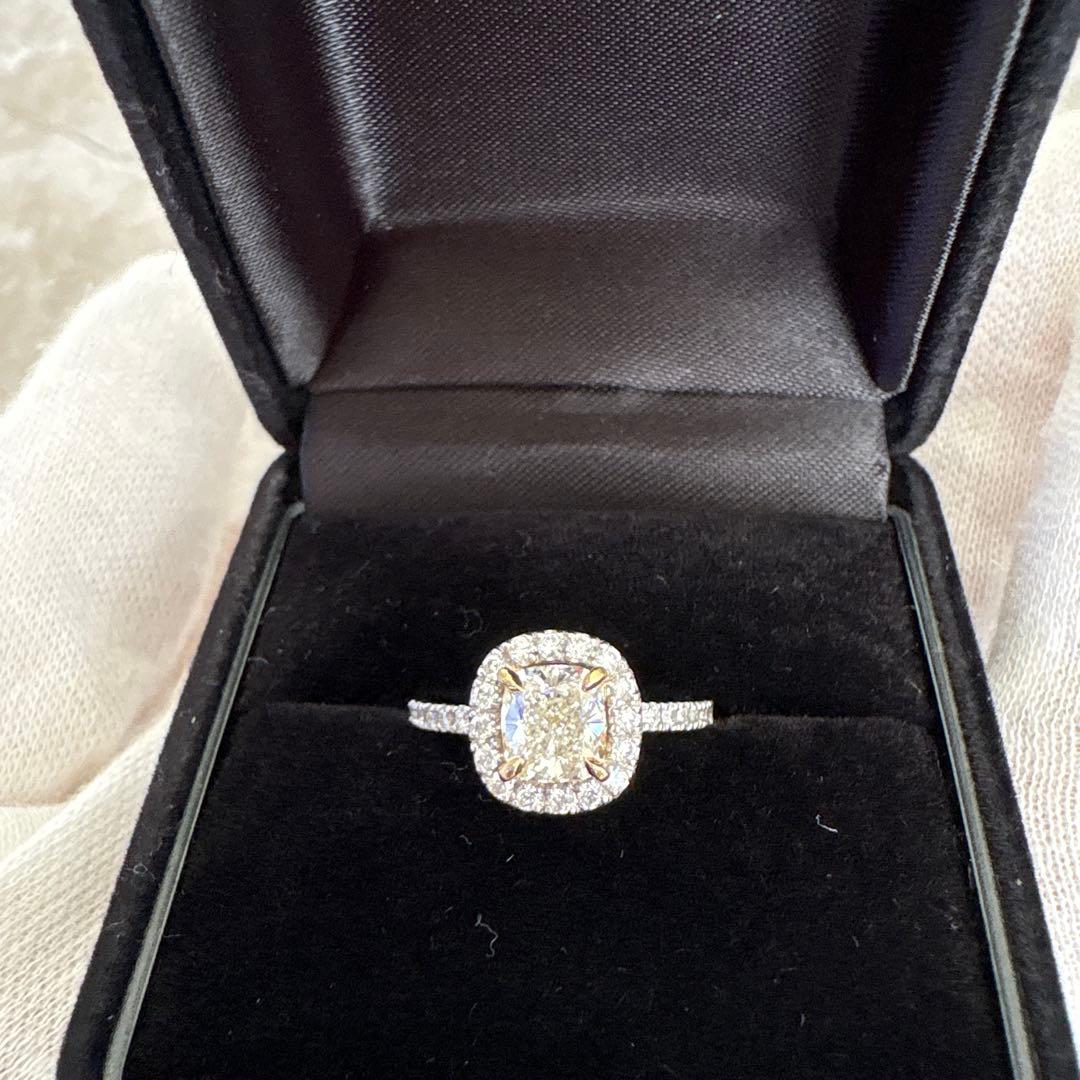 最終お値下げ⭐︎1ct up⭐︎天然ダイヤリング Pt900 k18