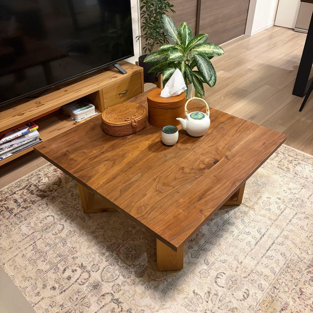 鈴木権之助商店 ウォルナット 無垢材 ローテーブル