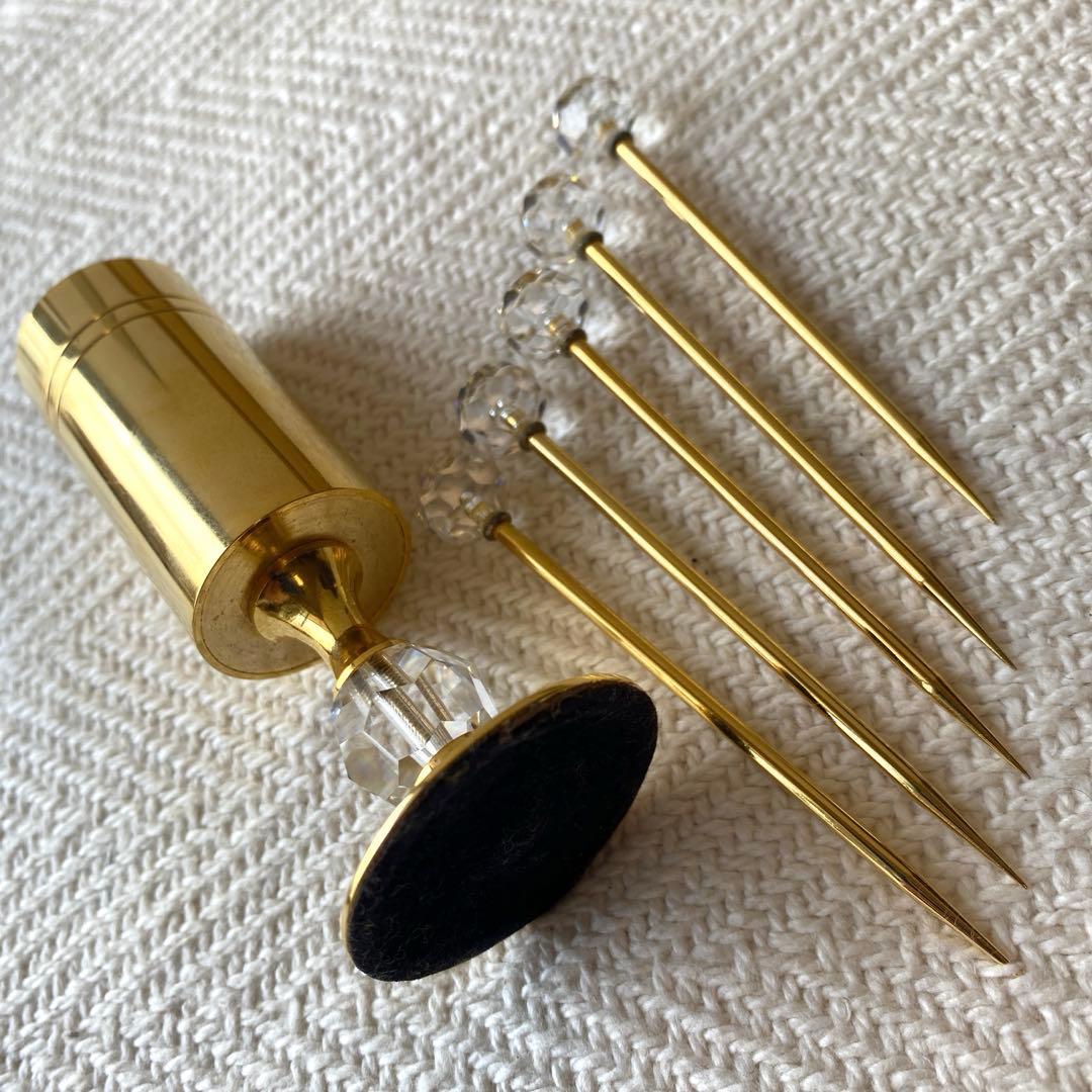 Canクリスタル硝子 金スウィーツプレート ティータイムセット16点セット売り❗️