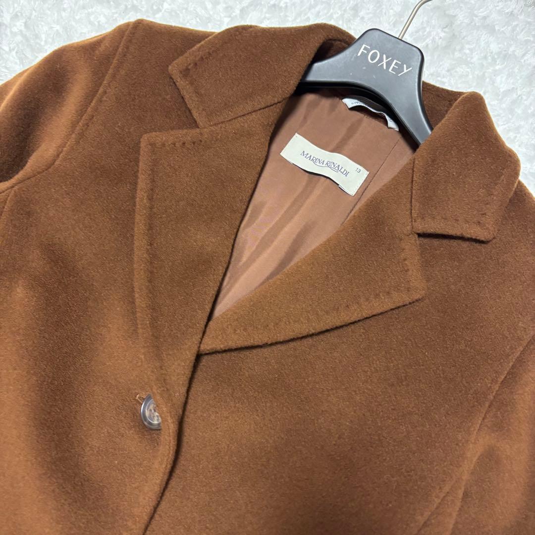 【極美品】MARINA RINALDI カシミヤ ウール チェスターコート 13