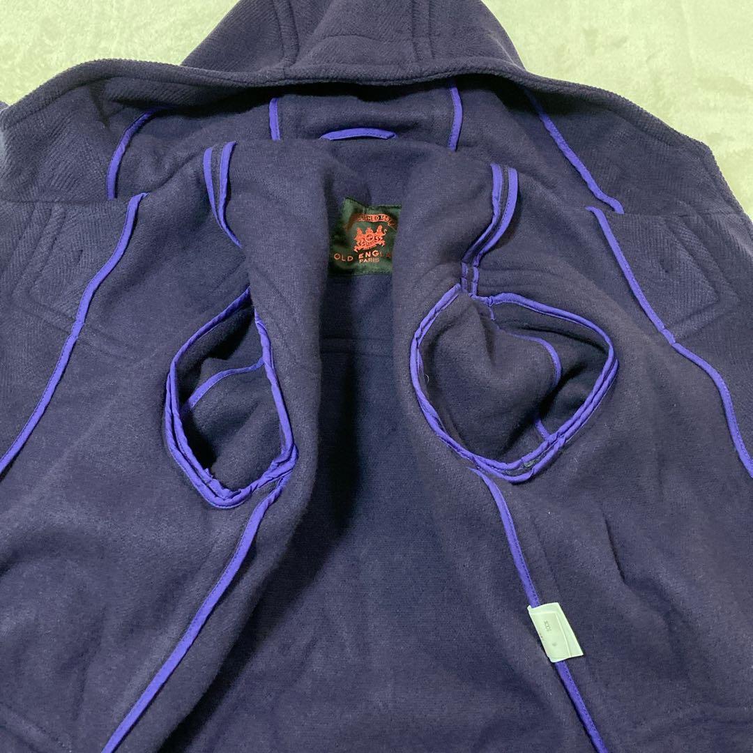 【新品】タグ付き OLD ENGLAND ダッフルコート ヘリンボーン 36 紫