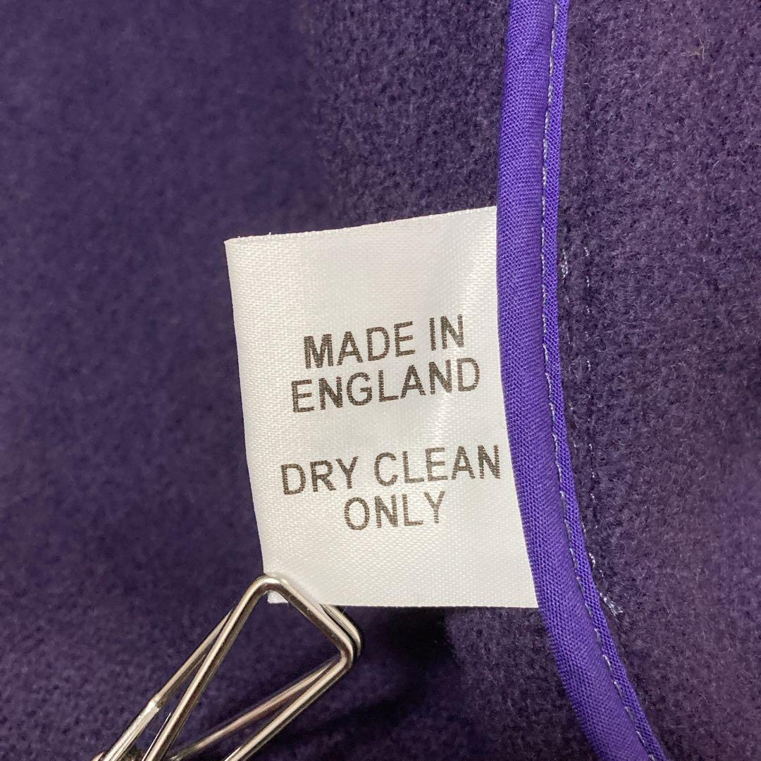 【新品】タグ付き OLD ENGLAND ダッフルコート ヘリンボーン 36 紫
