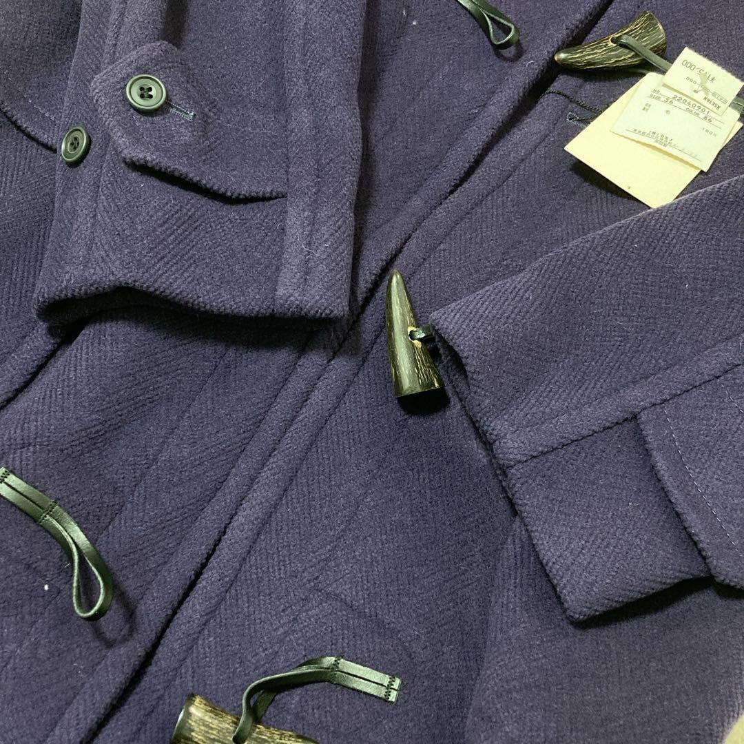 【新品】タグ付き OLD ENGLAND ダッフルコート ヘリンボーン 36 紫