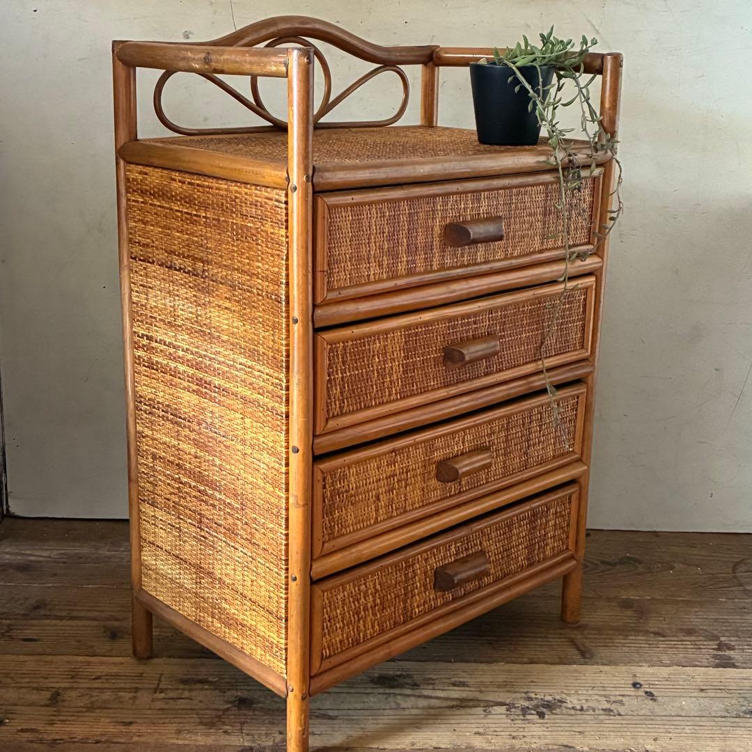 ヴィンテージラタン チェスト 引き出し 収納