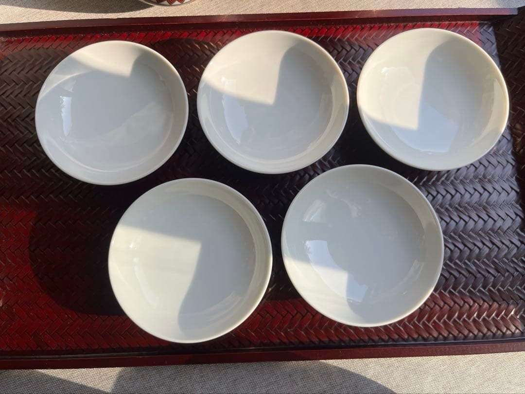 庫山窯　色絵手まり　蓋付き丼　小丼　蓋付き煮物碗　5点