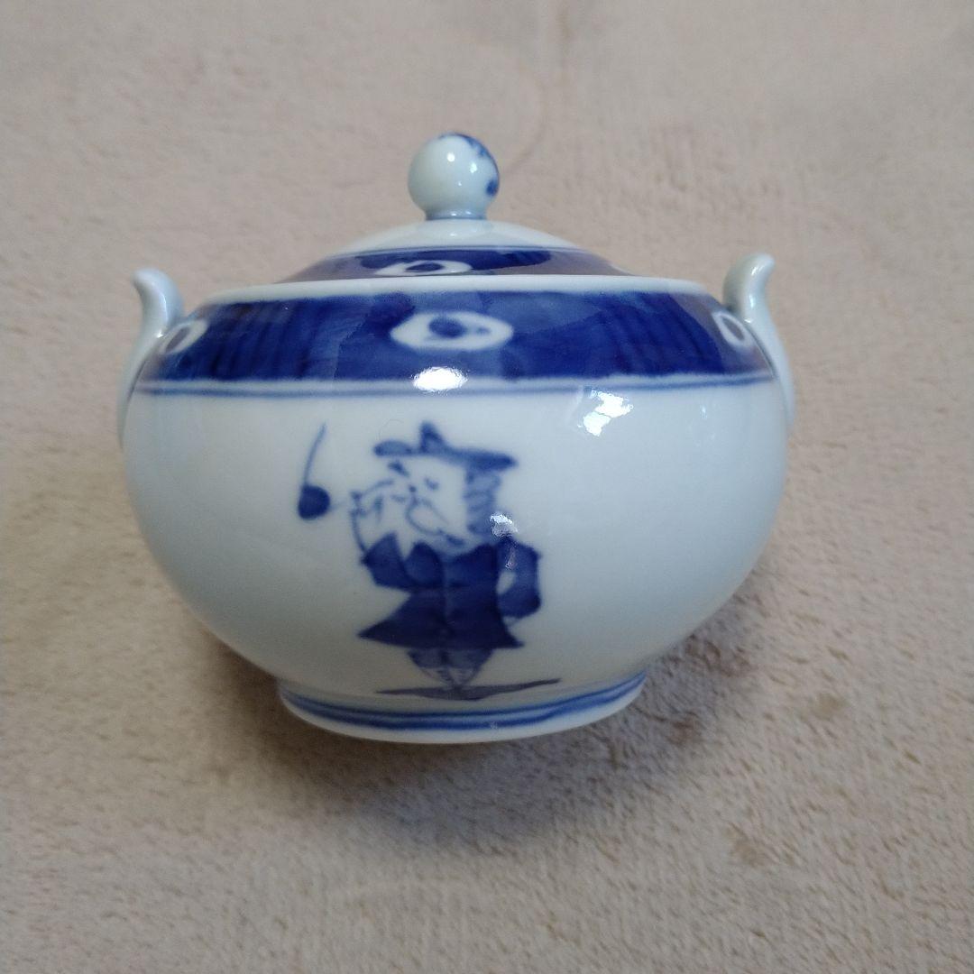 有田焼　青花　ティーセット　しん窯