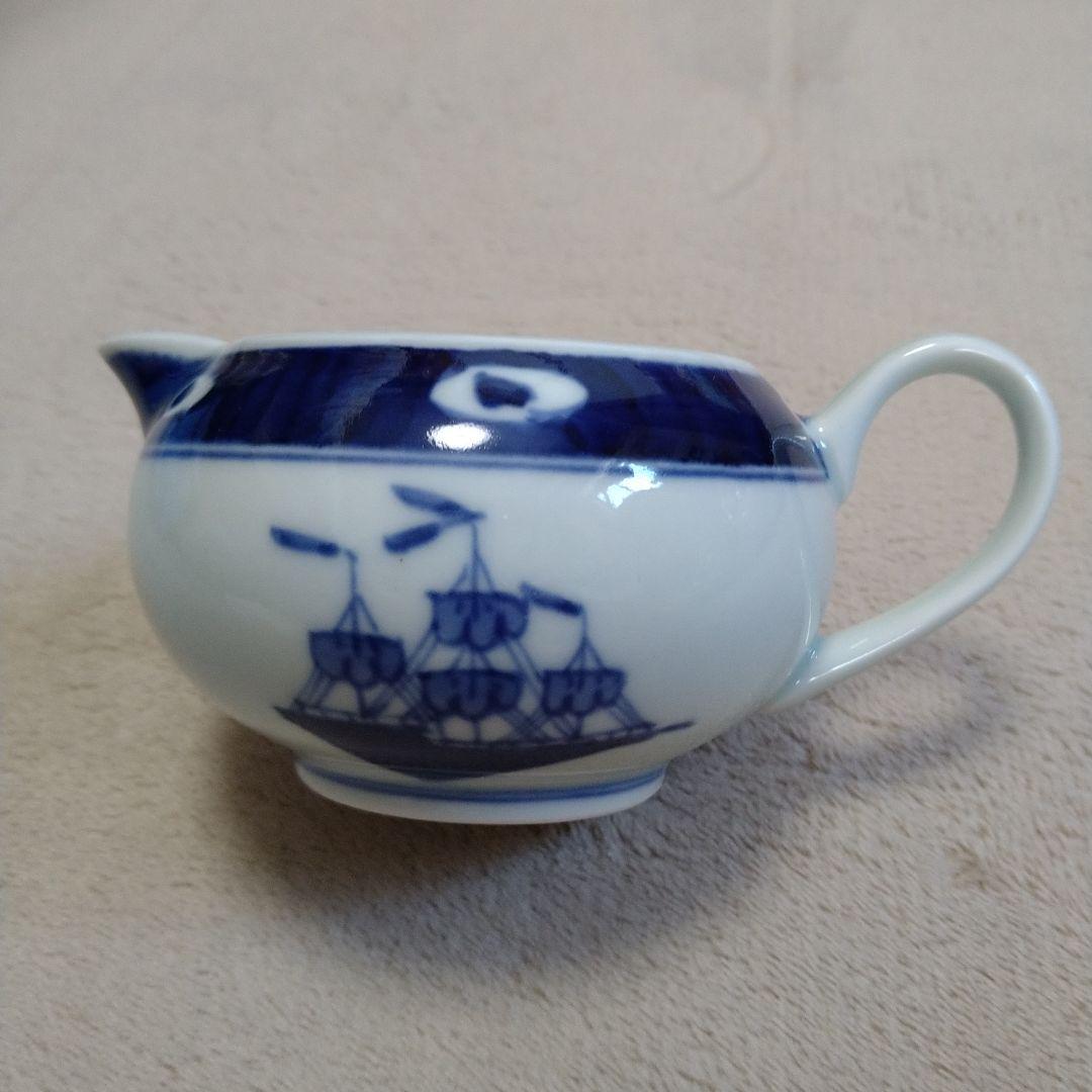有田焼　青花　ティーセット　しん窯
