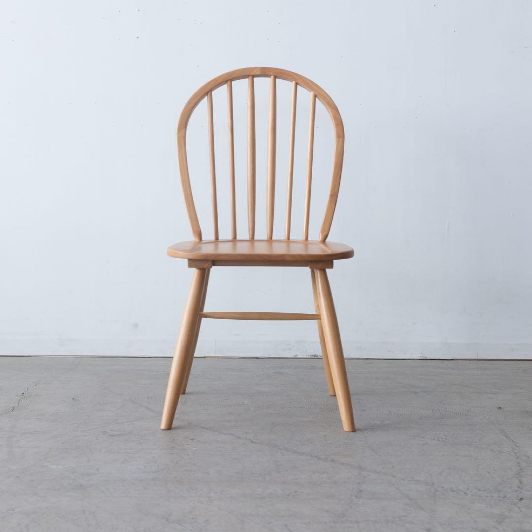 ナチュラルウッド スピンドルバックチェア