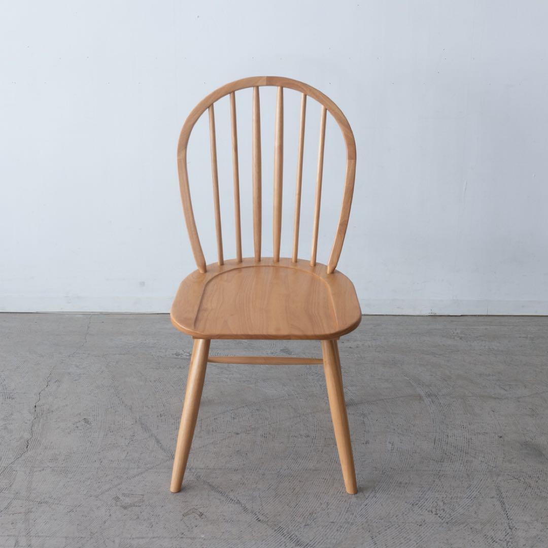 ナチュラルウッド スピンドルバックチェア