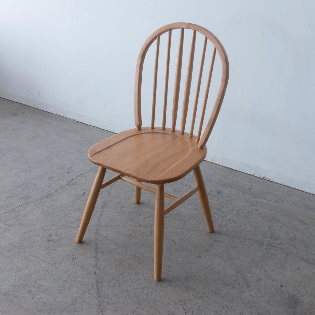 ナチュラルウッド スピンドルバックチェア