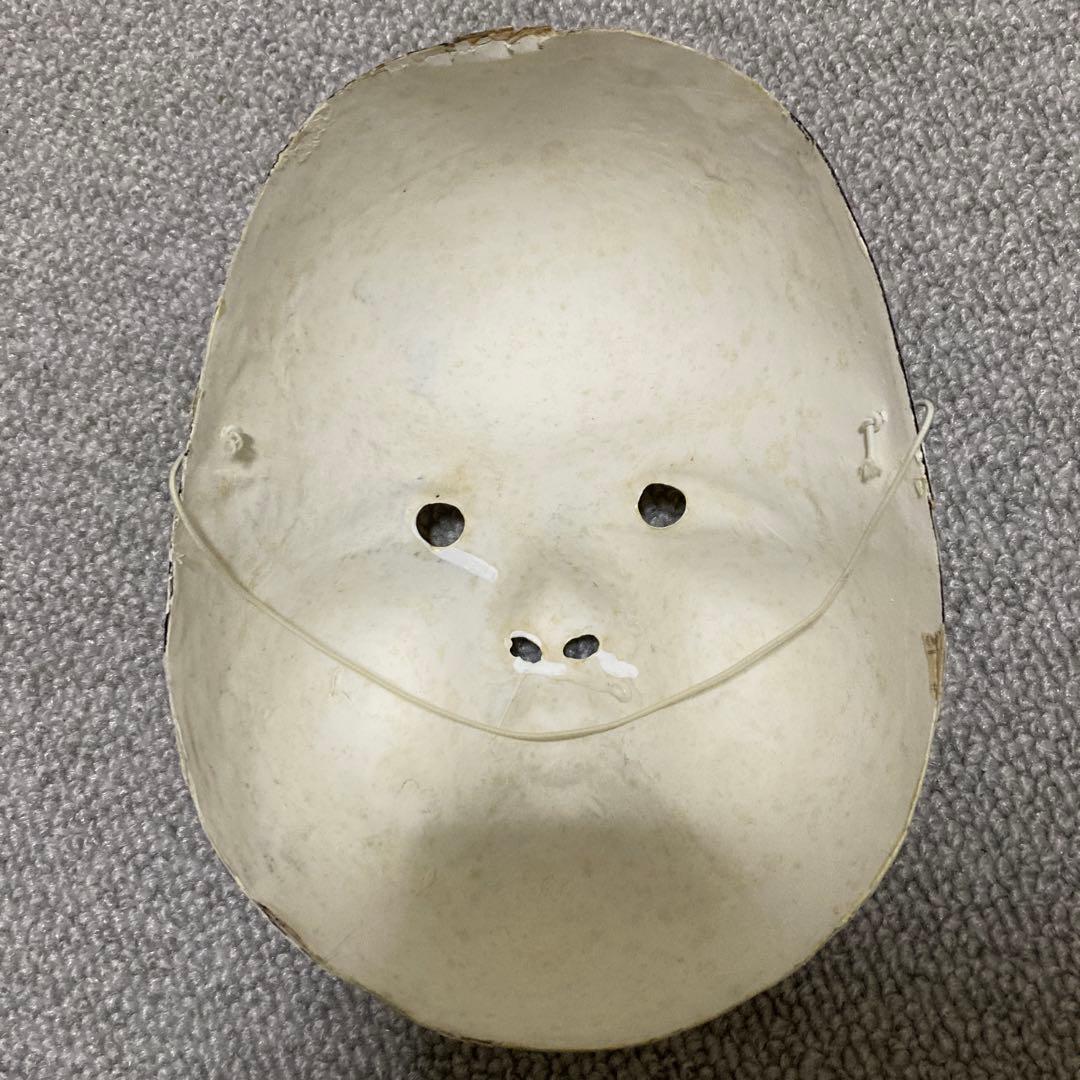 明治期 張り子 お多福面 おかめ面 ヴィンテージ 民俗仮面 古道具 骨董品 2