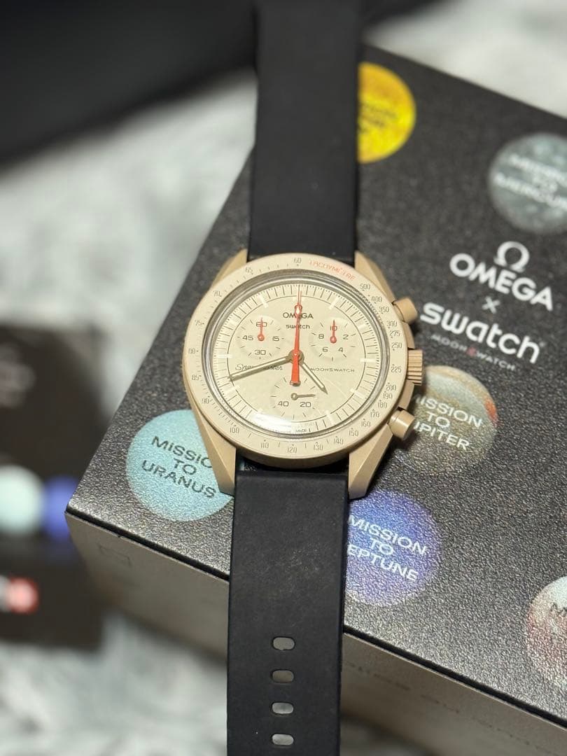 OMEGA Mission to Jupiterムーンスウォッチ ベージュ 稼働