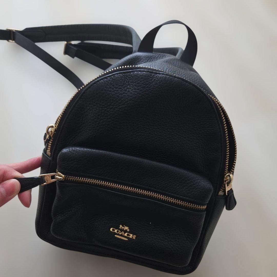値下げ！COACH ブラックレザー リュック
