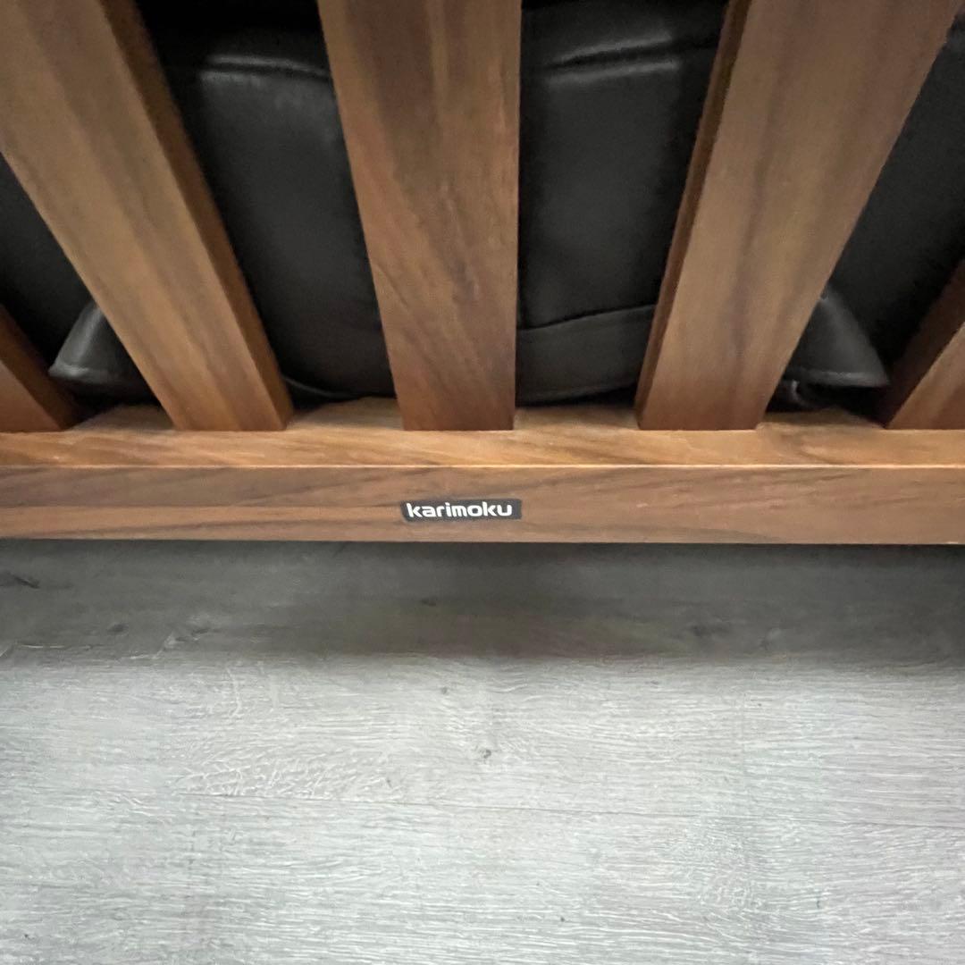 karimoku カリモク　3人掛けソファ 木フレーム 本革