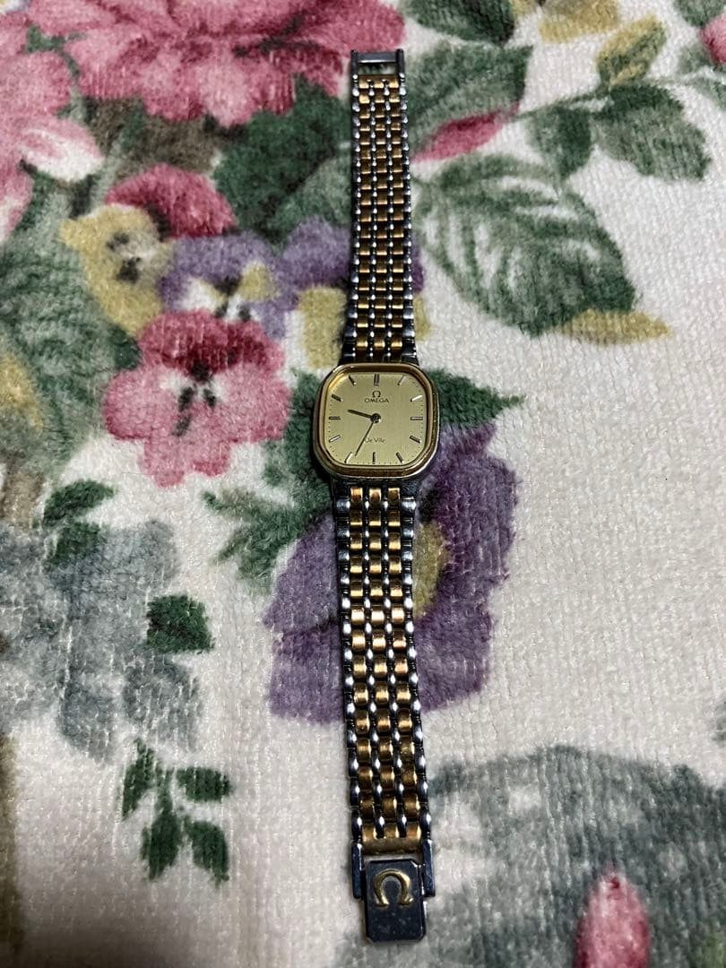 OMEGA デビルクォーツ 腕時計 ゴールド/シルバー稼働品