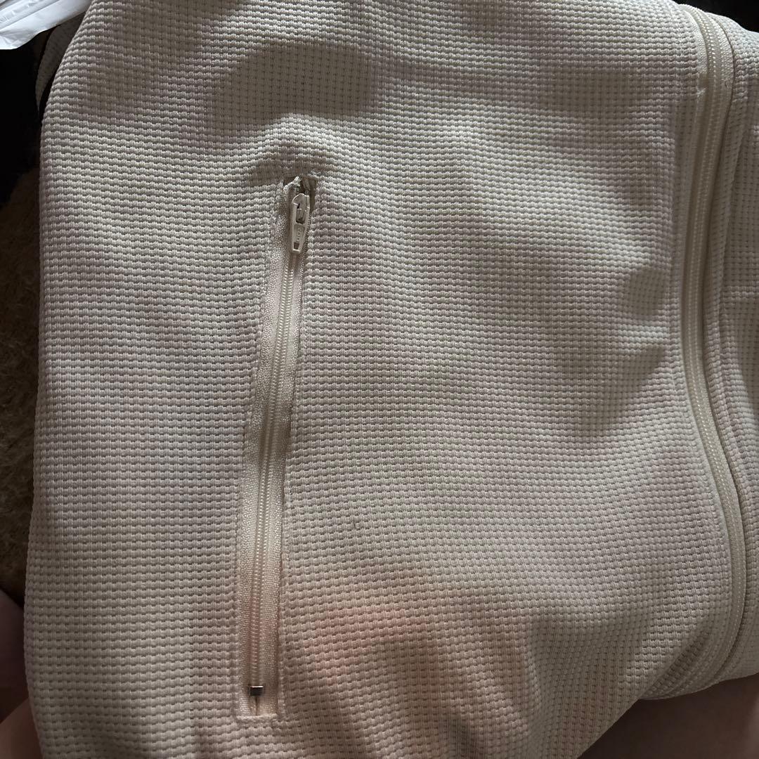 adidas クリーム色 ワッフルトラックジャケット M