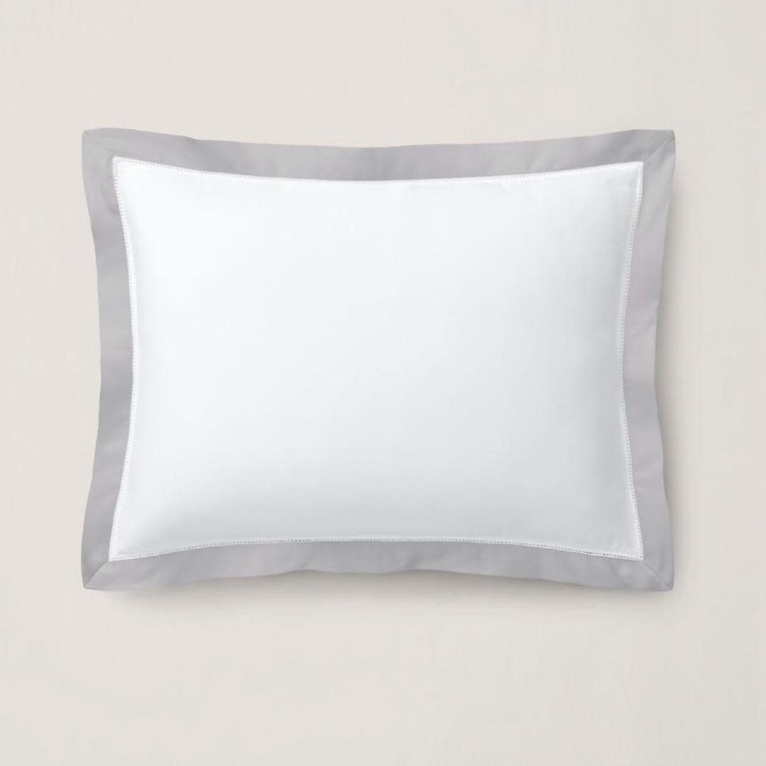 Ralph Lauren  オーガニックコットン ピローシャム　シルバー