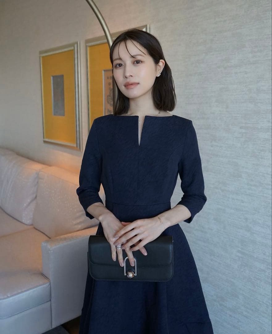 【laubeblanc】Keyneck Jacquard Dress