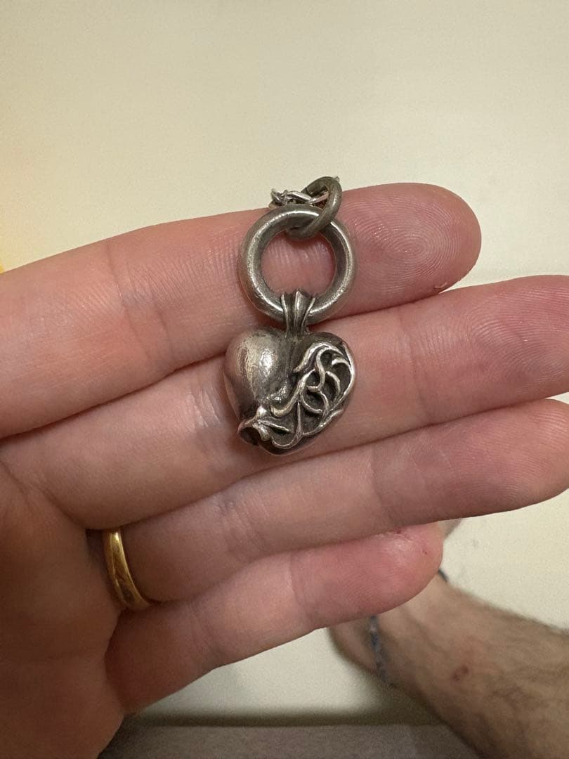 美品　クロムハーツ　スタック　ハートチャーム　ネックレス　ペンダントトップ
