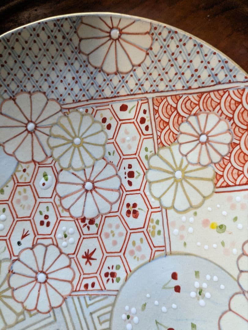 原依子さん　絵皿　中皿　18cm