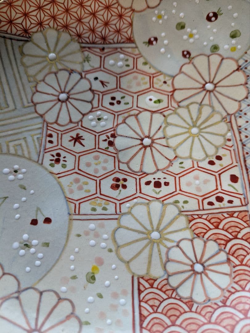 原依子さん　絵皿　中皿　18cm