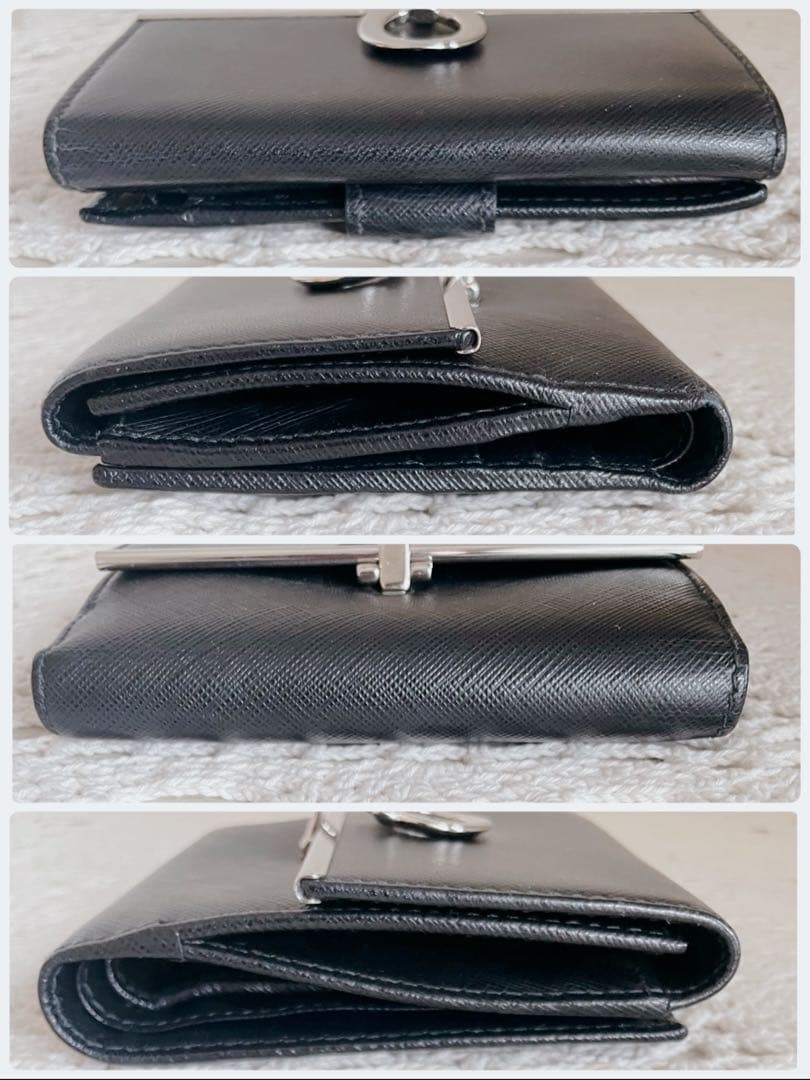 極美品　サルヴァトーレフェラガモ　二つ折り財布 ブラック