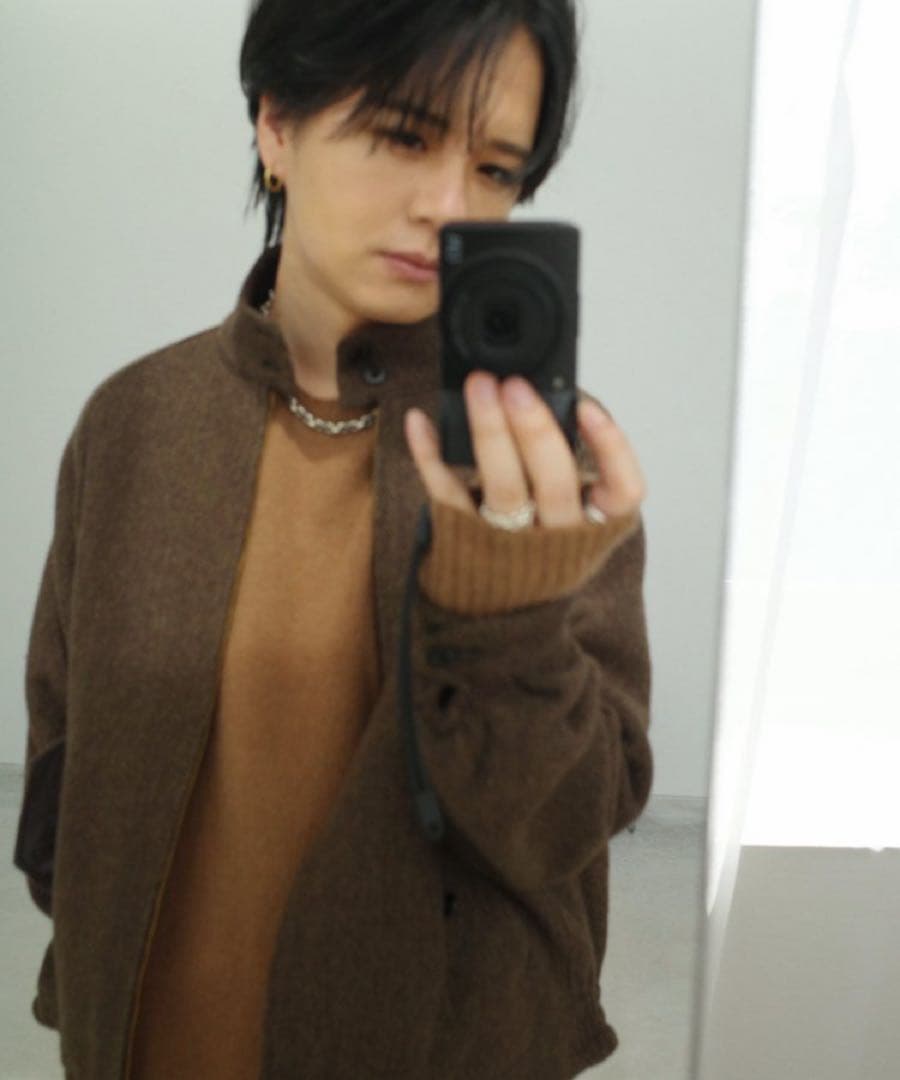 【LIDNM】Alpaca Tweed Harrington Jacket