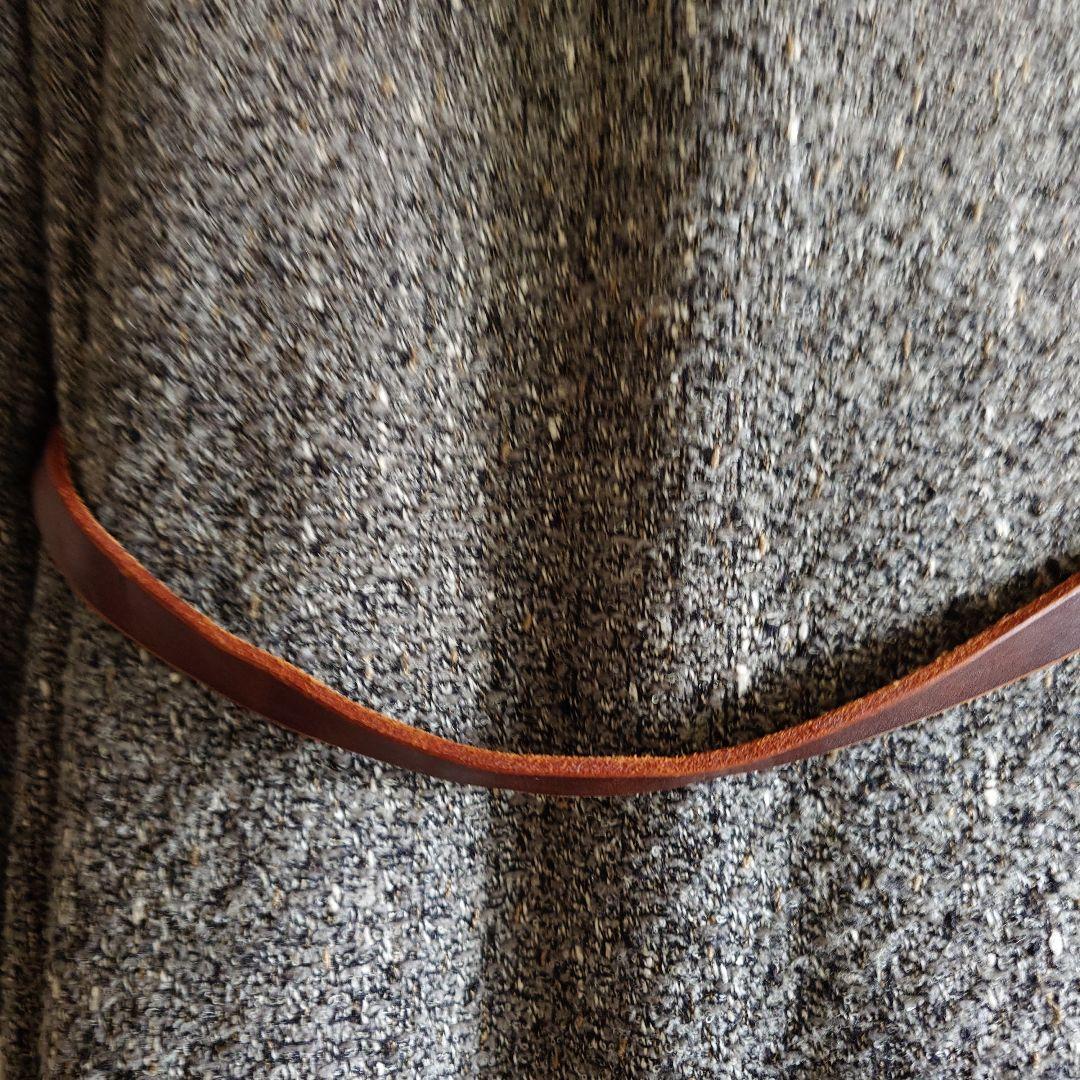 イッセイミヤケ　グレー ロングコート ベルト付き