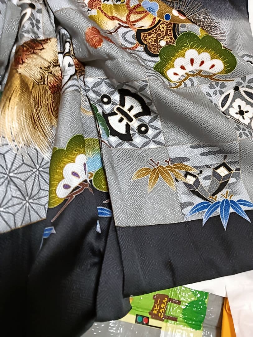 七五三　男の子　5歳　着物フルセット　絹