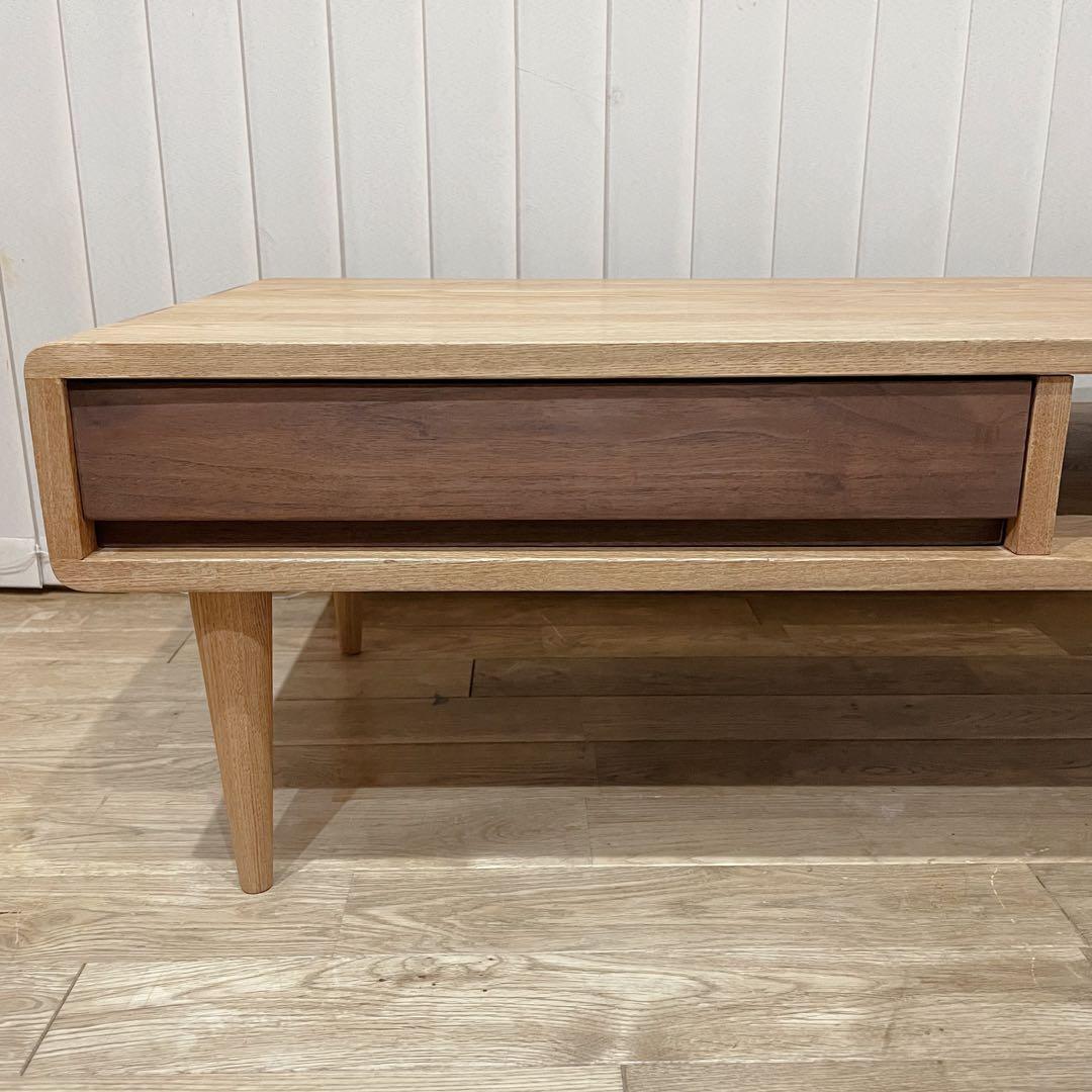 【美品】アクタス シンフォニー 110 リビングテーブル 久和屋　天然木　タモ材