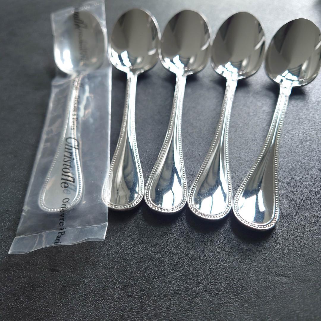 希少 美品 クリストフル パール ティースプーン 未開封含む 5点