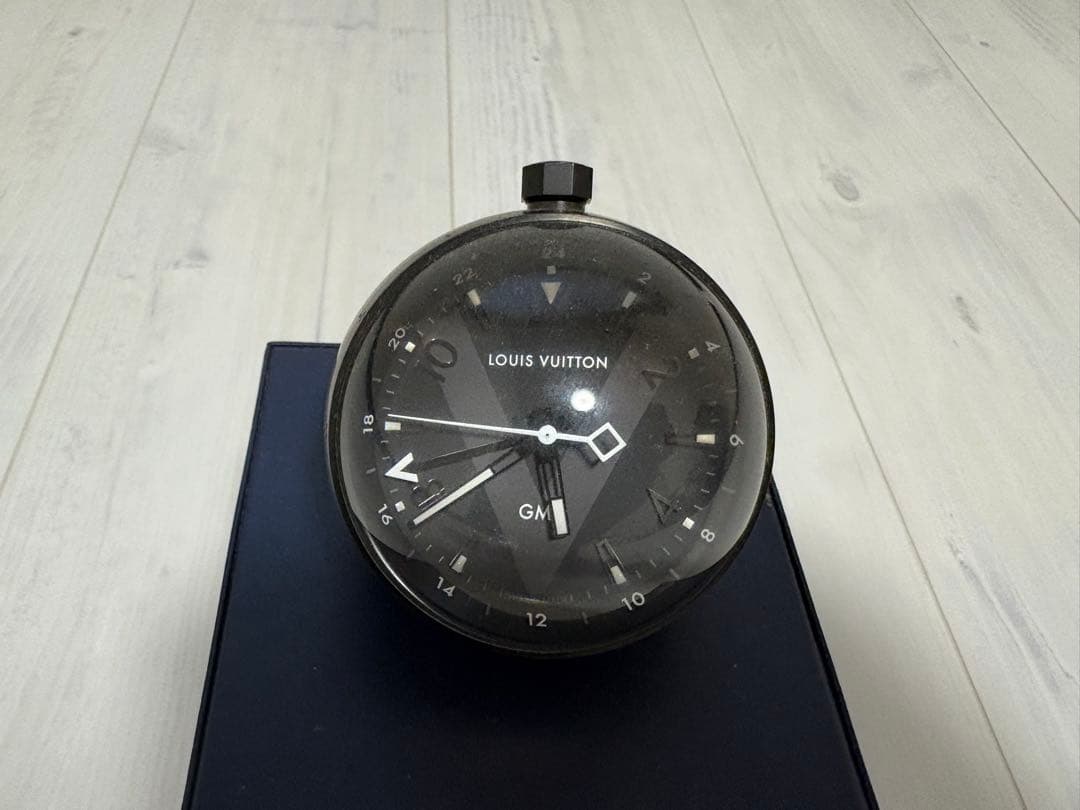 【希少品】 ヴィトン Q1Q000 タンブール GMT 置き時計