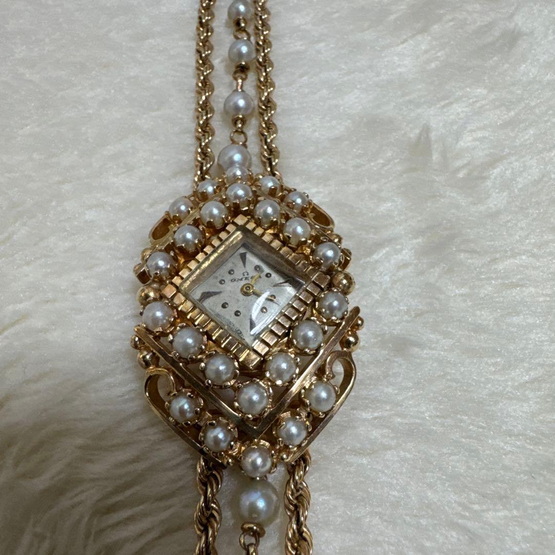 オメガ　レディース　アンティーク　14K 時計