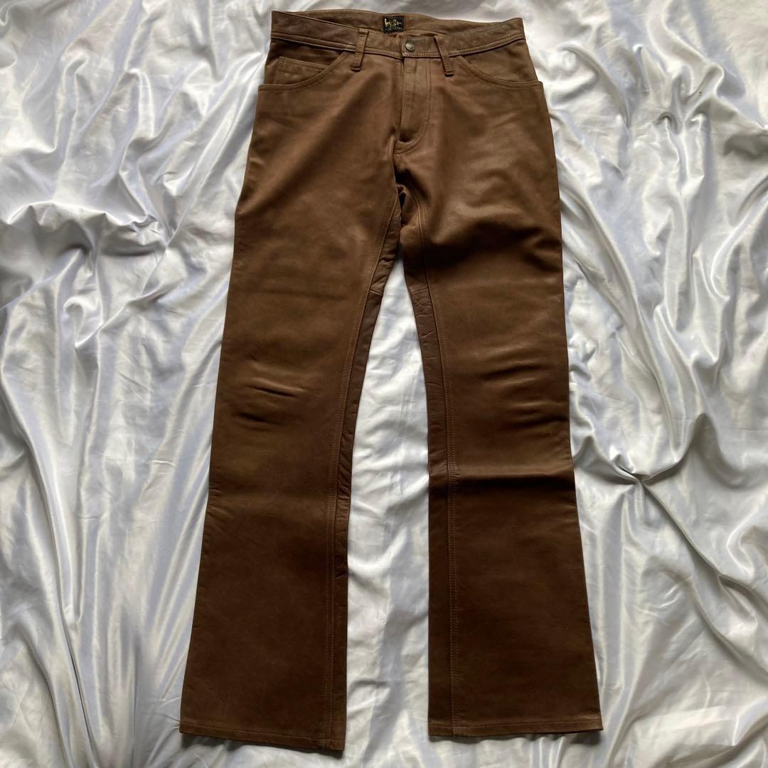 Lee Riders レザーパンツ ブラウン 30