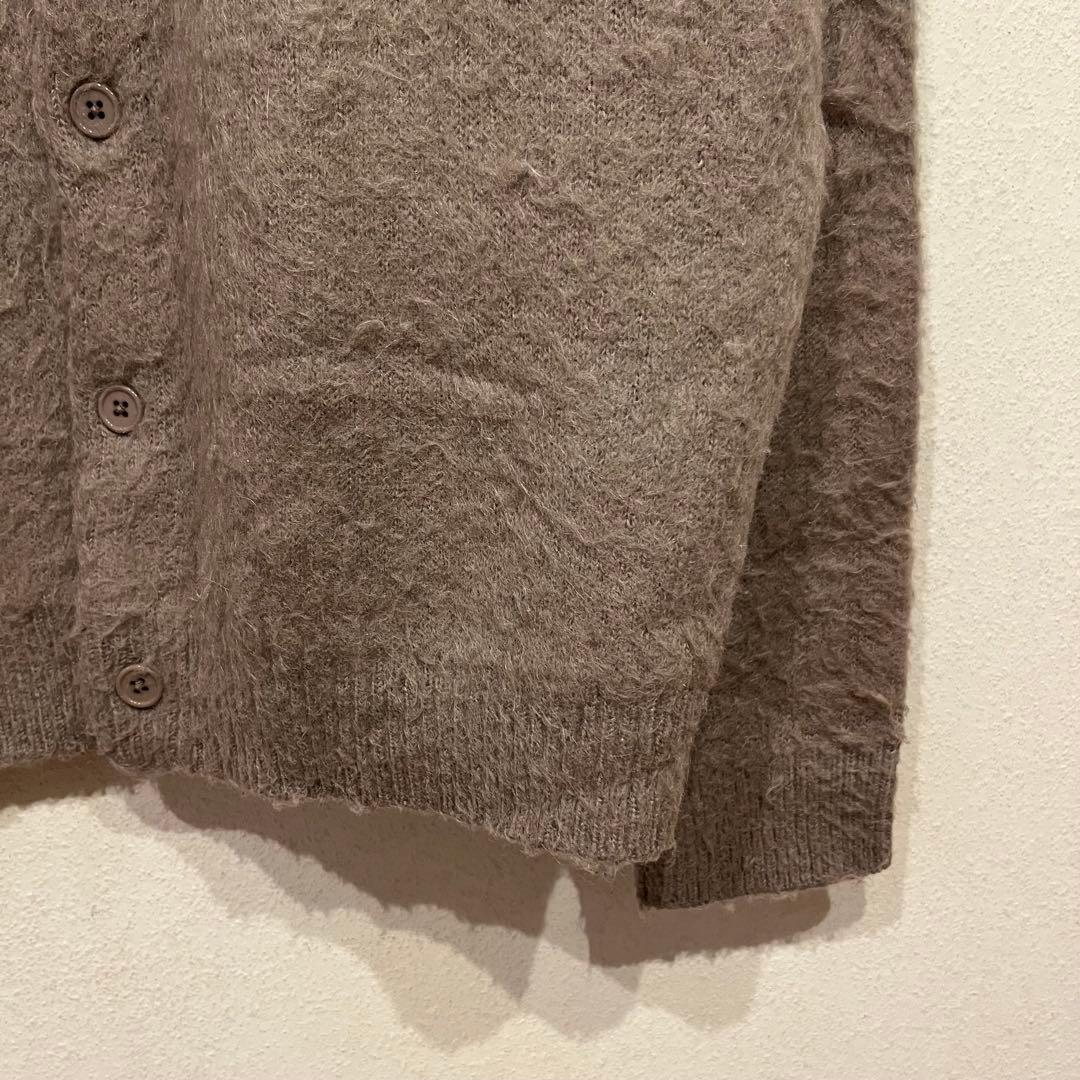 【美品】BEAMS 24AW モヘア シャギードッグ カーディガン ミルクティー